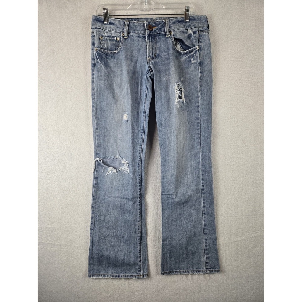 American Eagle Womens Favorite Boyfriend Jeans Sz 6L Distressed